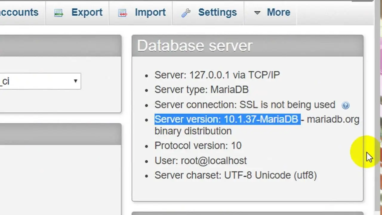 Periksa Versi MySQL